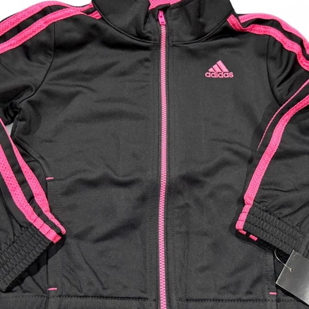 Adidas Women's Pink and Black Jacket